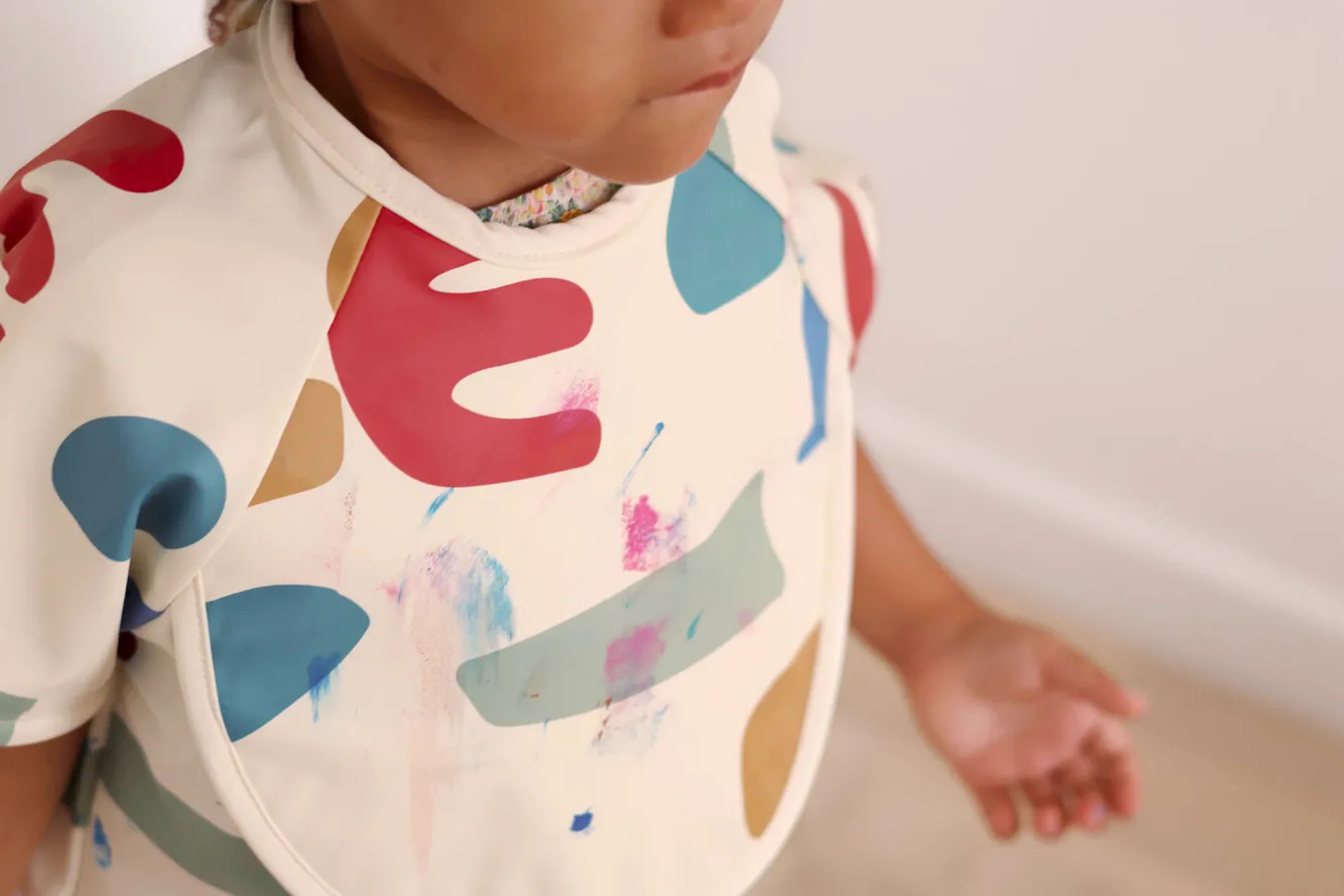 Couverts, Vaisselle Et Bavoirs*BÉABA Bavoir A Manches Evolutif 2 En 1 Playful