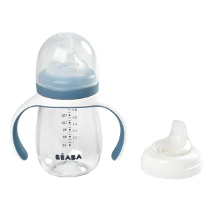Couverts, Vaisselle Et Bavoirs*BÉABA Biberon D'Apprentissage 2 En 1 210 Ml Windy Blue