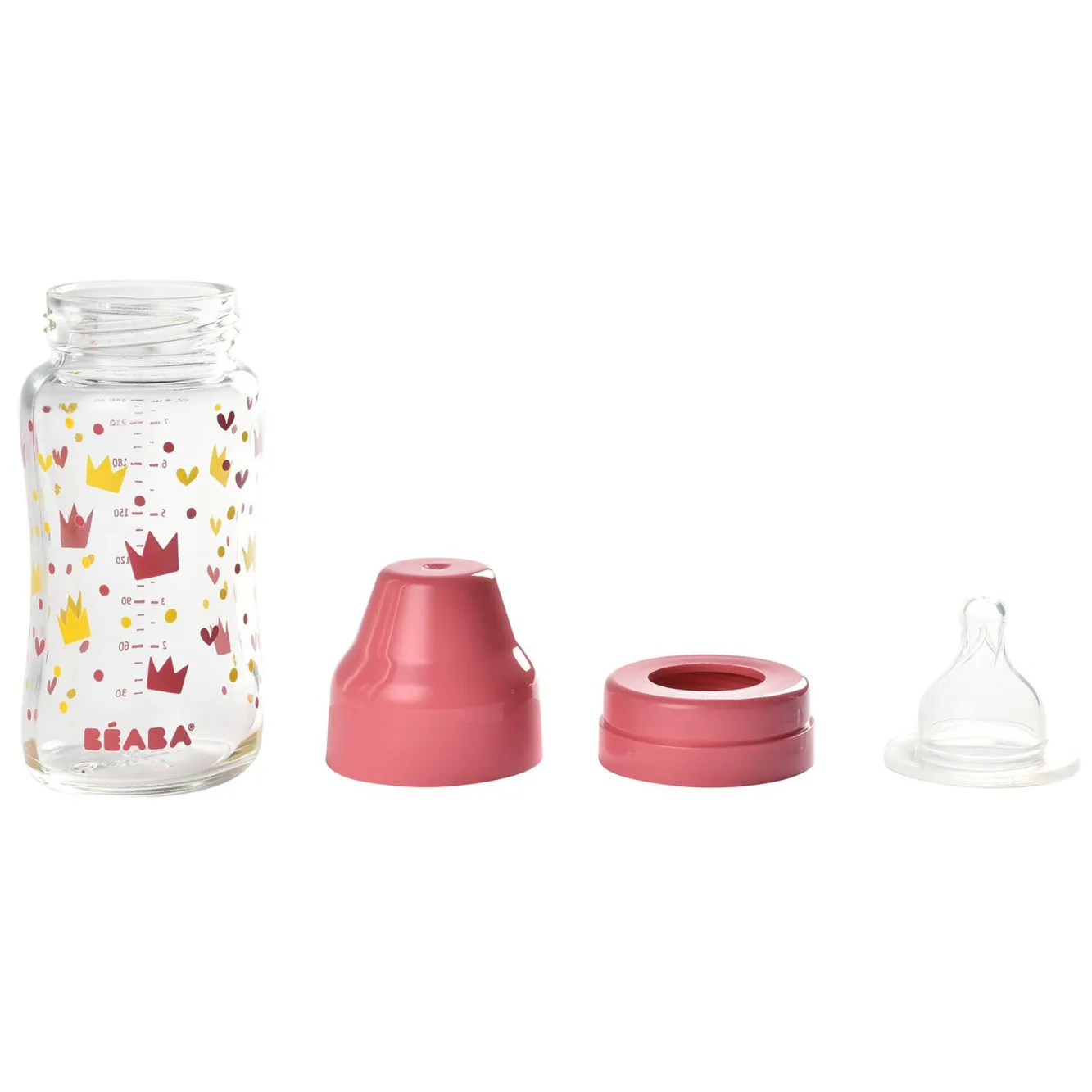 Biberons Et Accessoires*BÉABA Biberon Verre Col Large 240Ml Crown Pink
