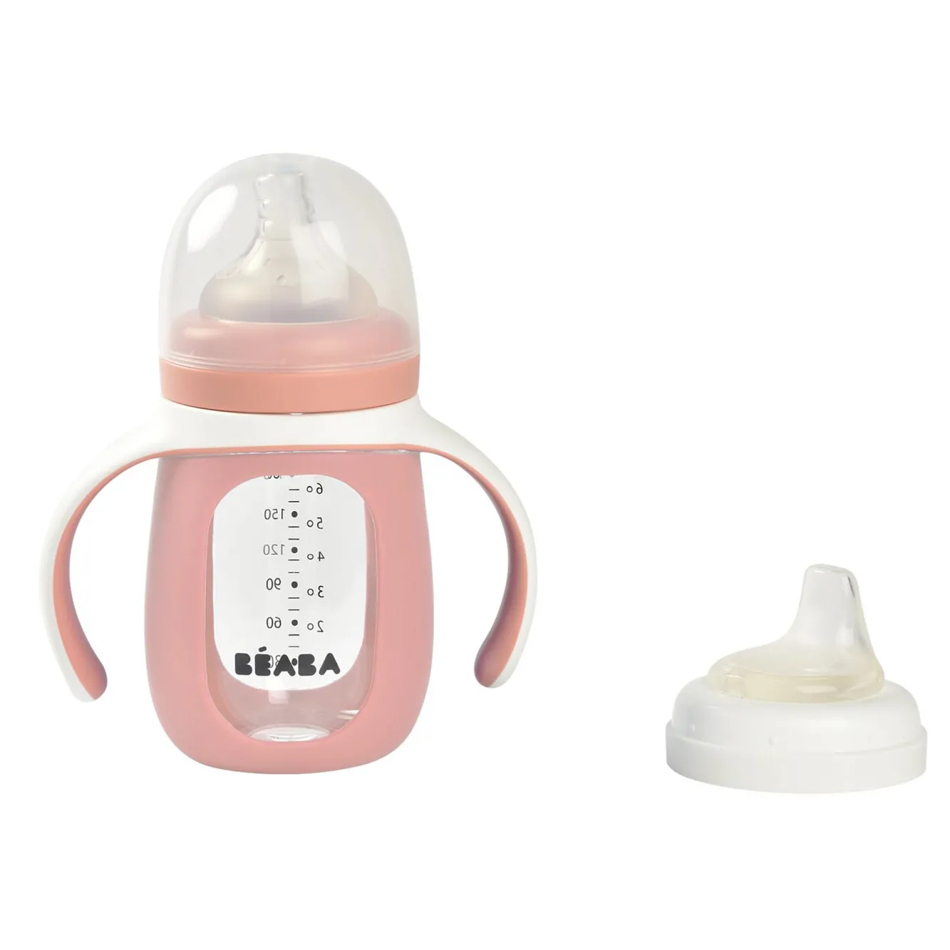 Couverts, Vaisselle Et Bavoirs*BÉABA Biberon Verre D'Apprentissage 210 Ml Old Pink