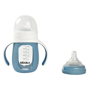 Couverts, Vaisselle Et Bavoirs*BÉABA Biberon Verre D'Apprentissage 210 Ml Windy Blue