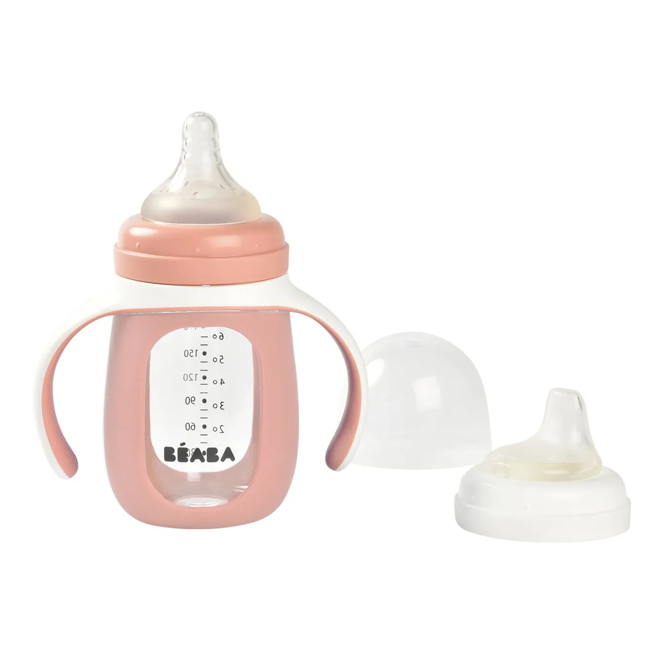 Couverts, Vaisselle Et Bavoirs*BÉABA Biberon Verre D'Apprentissage 210 Ml Old Pink