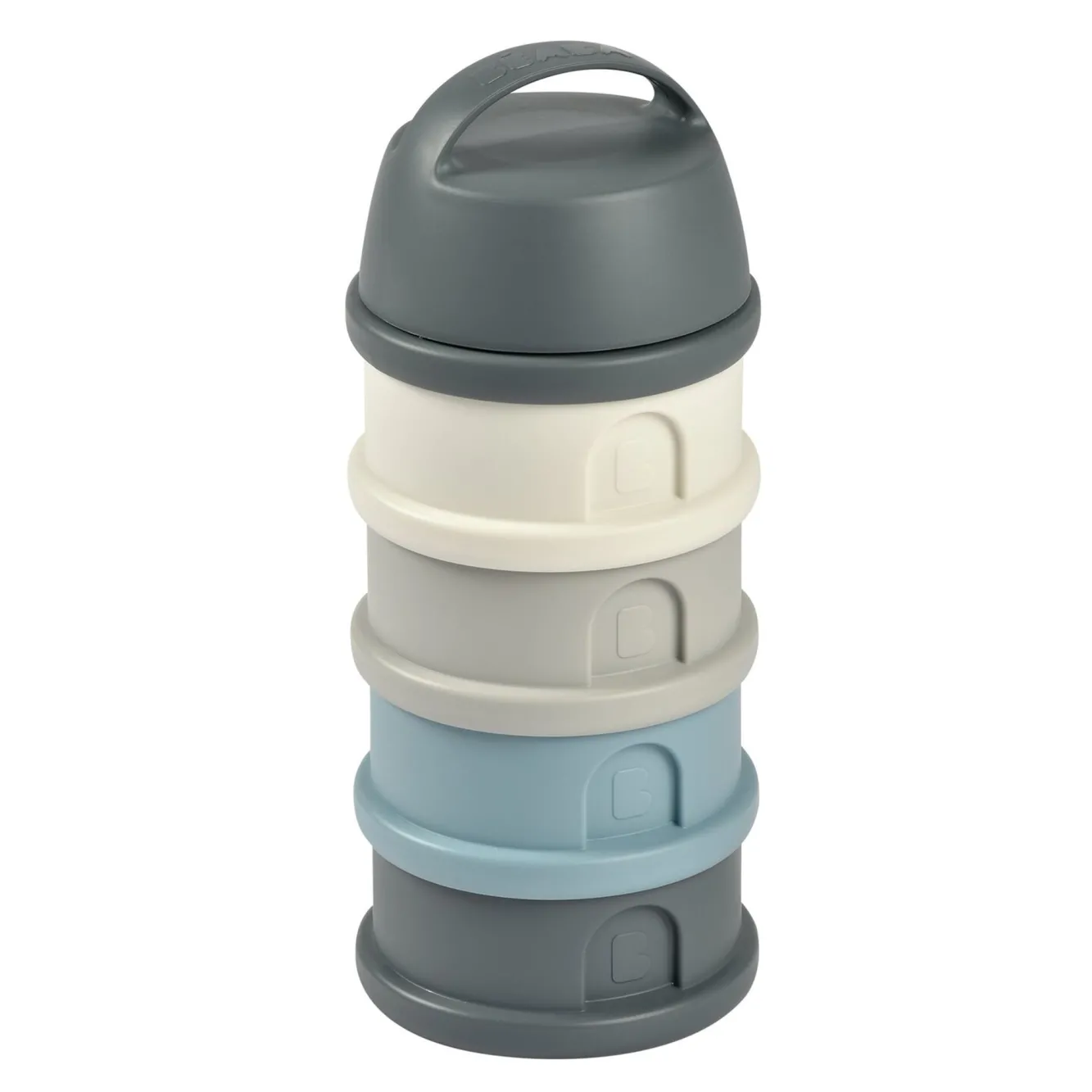 Doseurs De Lait*BÉABA Boite Doseuse 4 Compartiments Mineral Grey / Blue