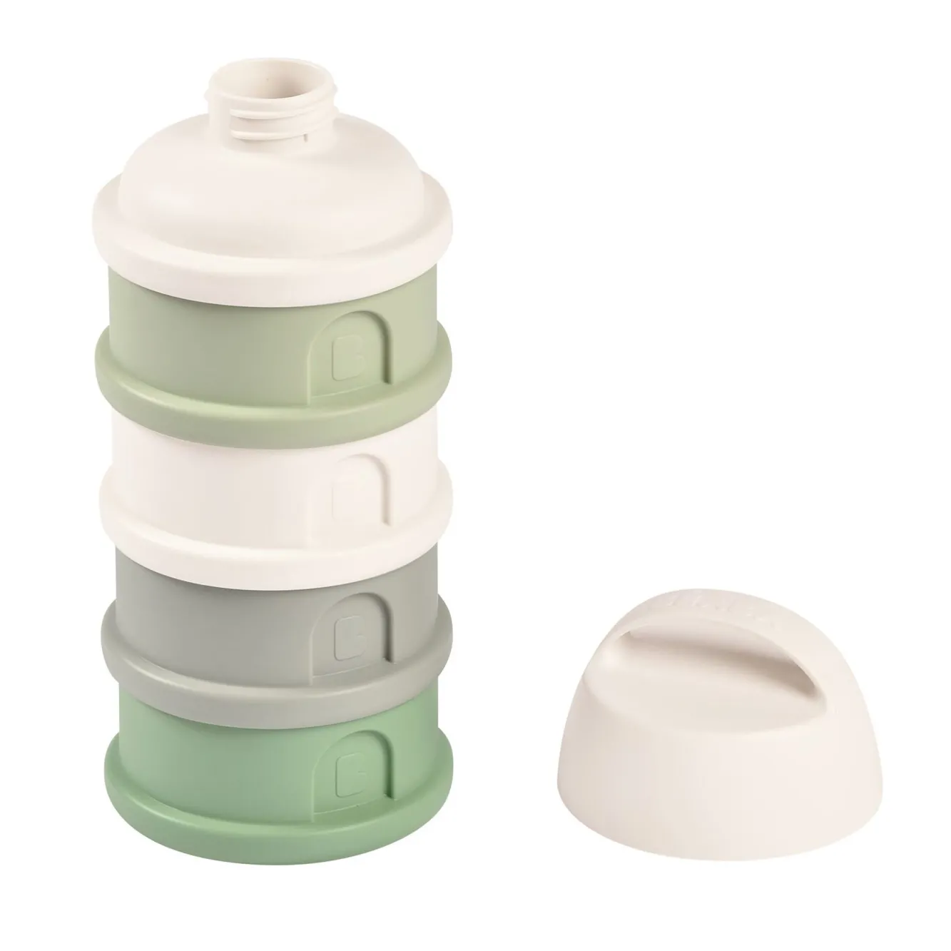 Sorties De Bébé*BÉABA Boite Doseuse 4 Compartiments Cotton / Sage Green