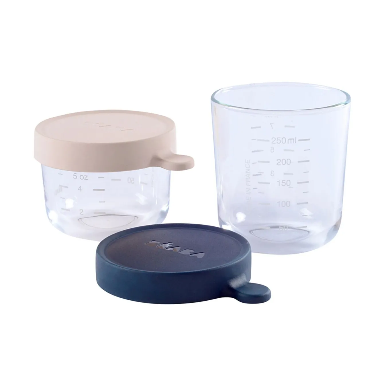 Pots De Conservation*BÉABA Coffret 2 Portions Verre 150 Ml Pink Et 250 Ml Dark Blue