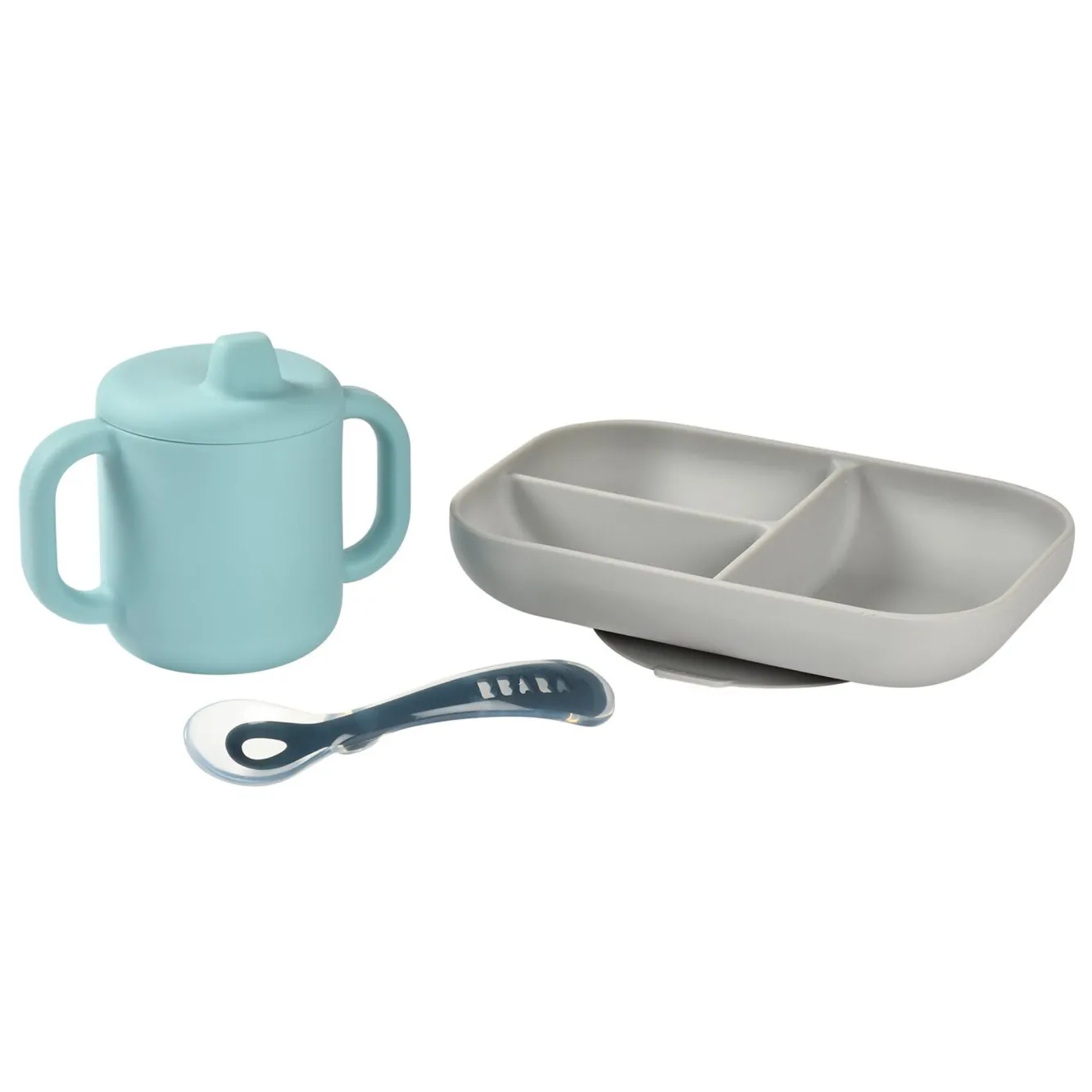 Couverts, Vaisselle Et Bavoirs*BÉABA Coffret D'Apprentissage Silicone + Tasse Blue