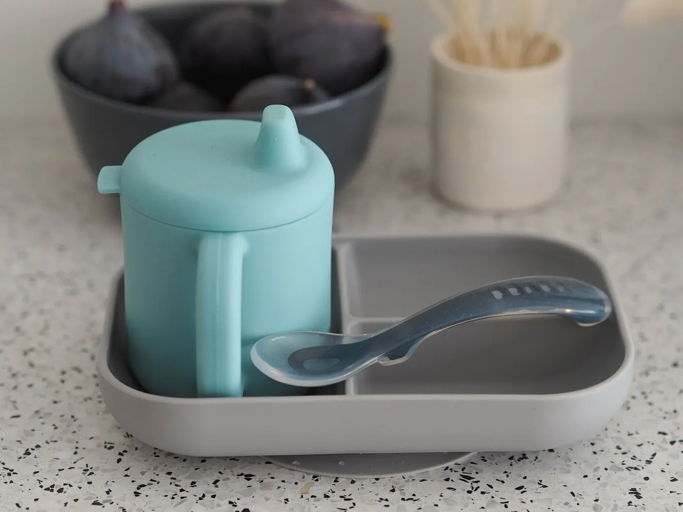 Couverts, Vaisselle Et Bavoirs*BÉABA Coffret D'Apprentissage Silicone + Tasse Blue