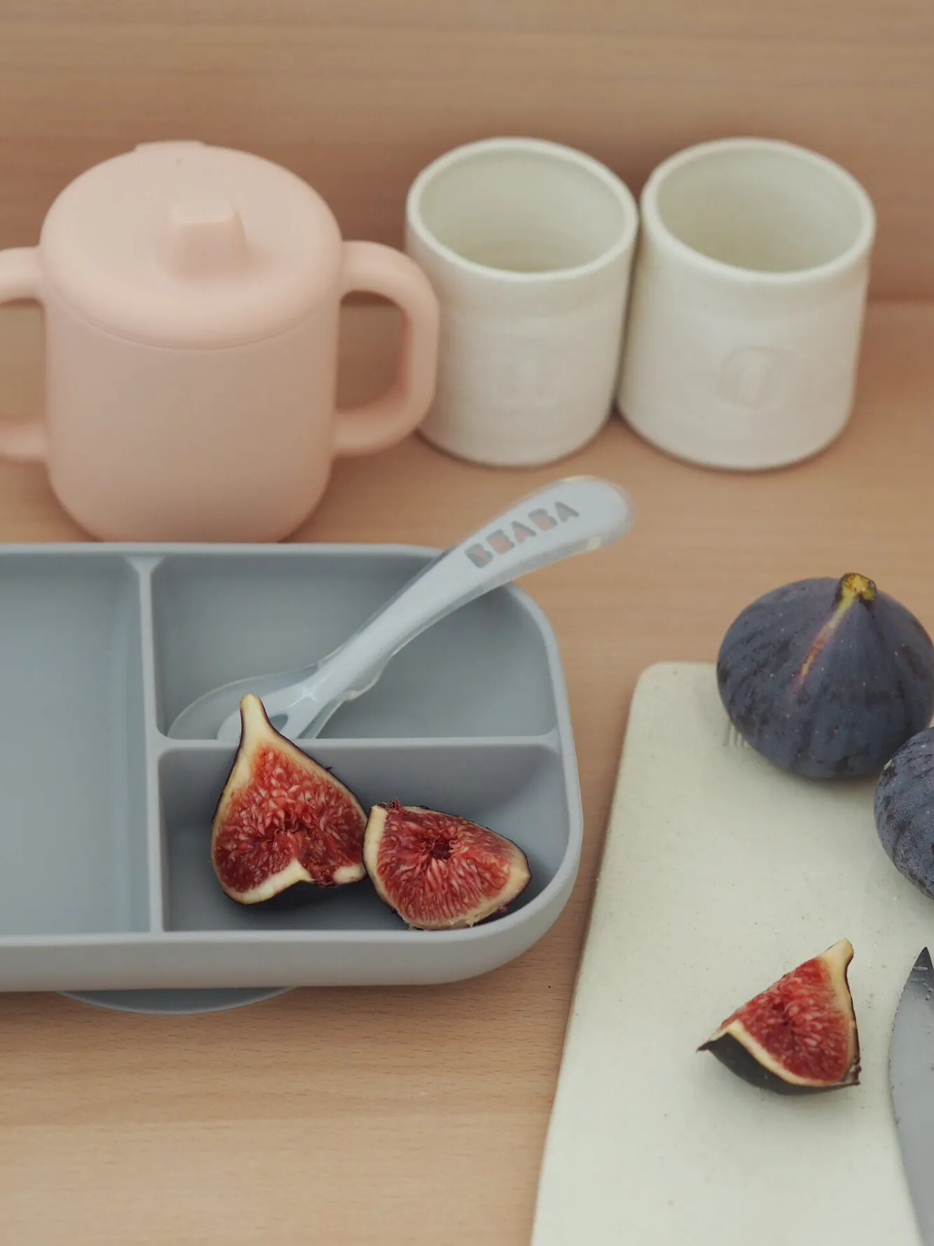 Couverts, Vaisselle Et Bavoirs*BÉABA Coffret D'Apprentissage Silicone + Tasse Pink