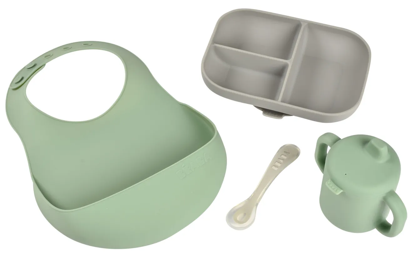 Goûter Sain*BÉABA Coffret Repas Les Essentiels Grey / Sage Green