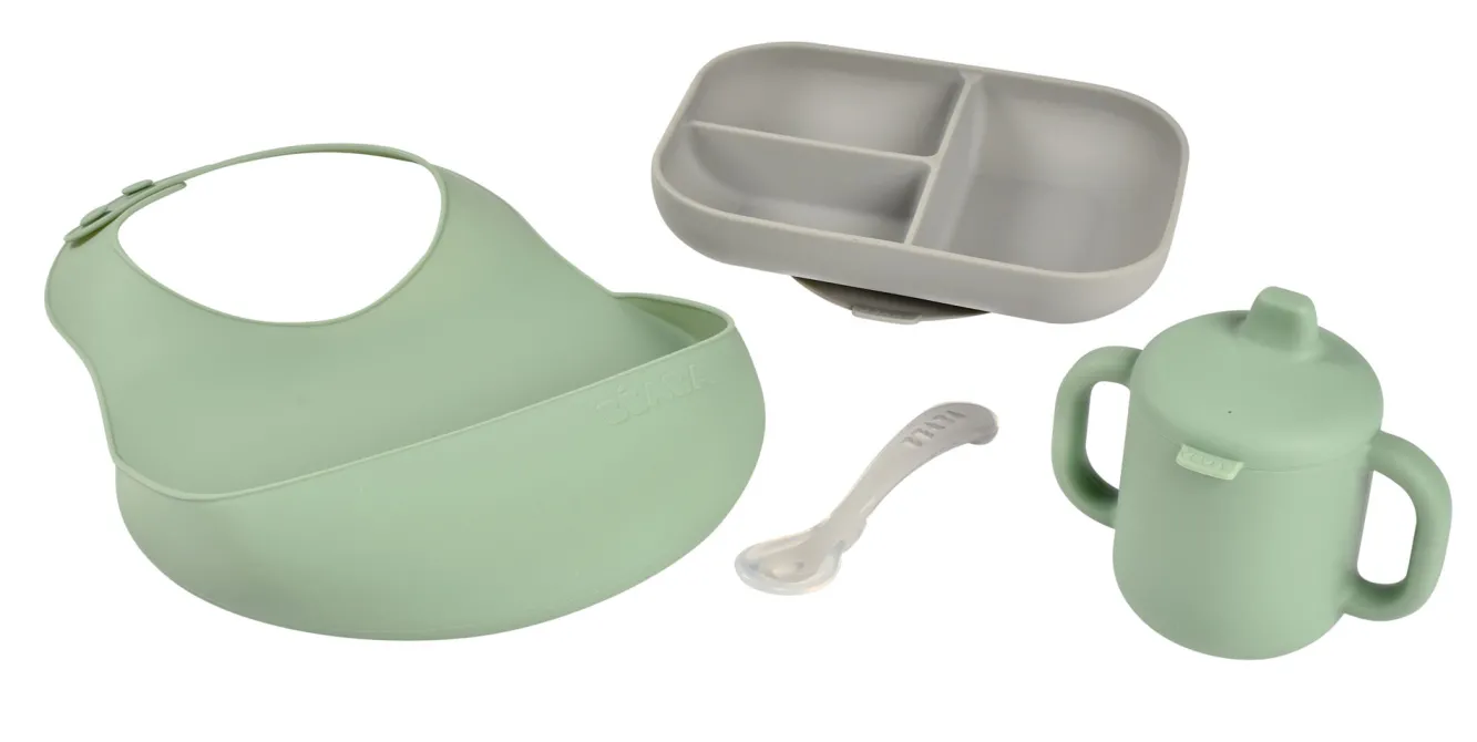 Goûter Sain*BÉABA Coffret Repas Les Essentiels Grey / Sage Green