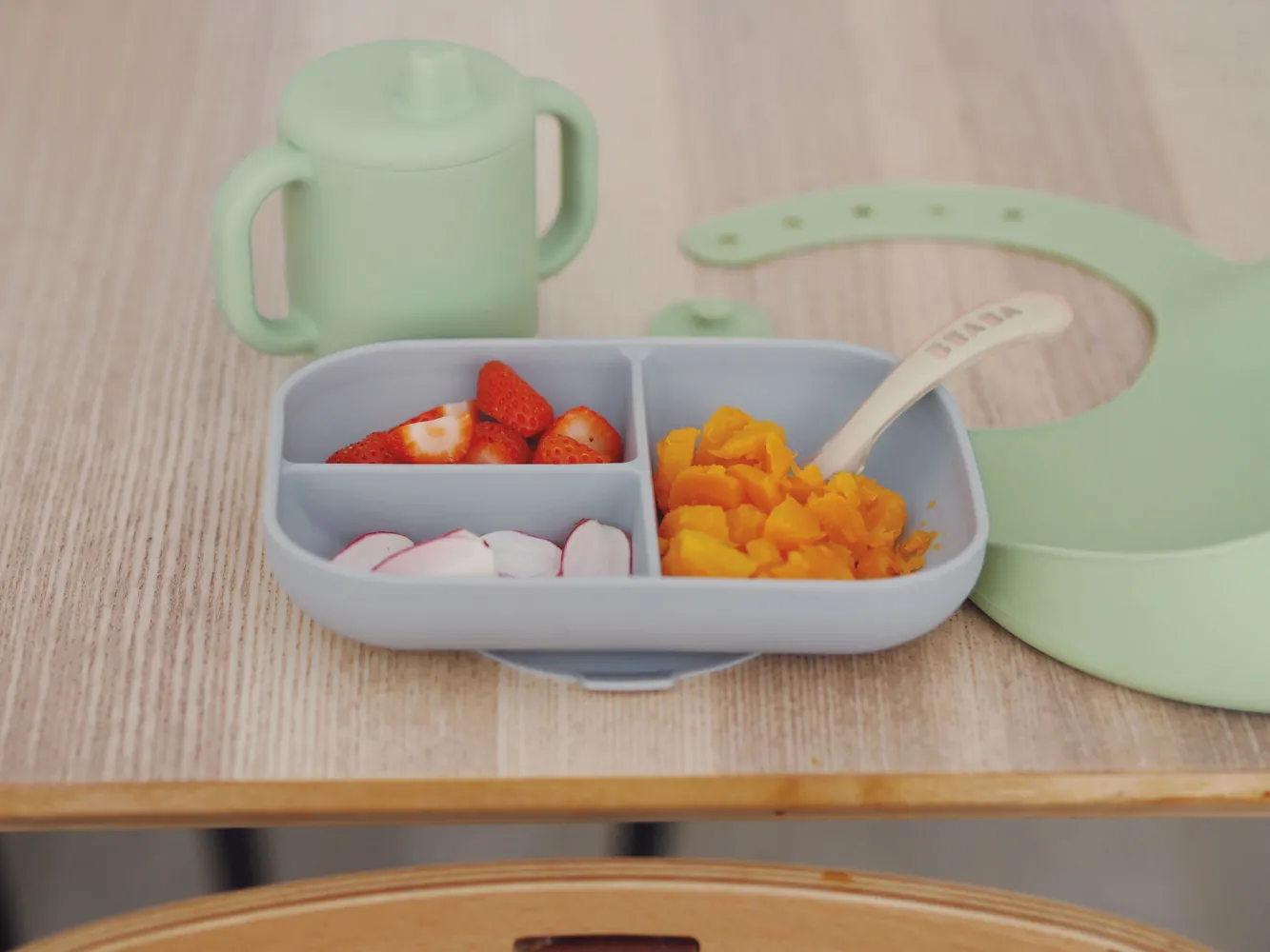 Goûter Sain*BÉABA Coffret Repas Les Essentiels Grey / Sage Green