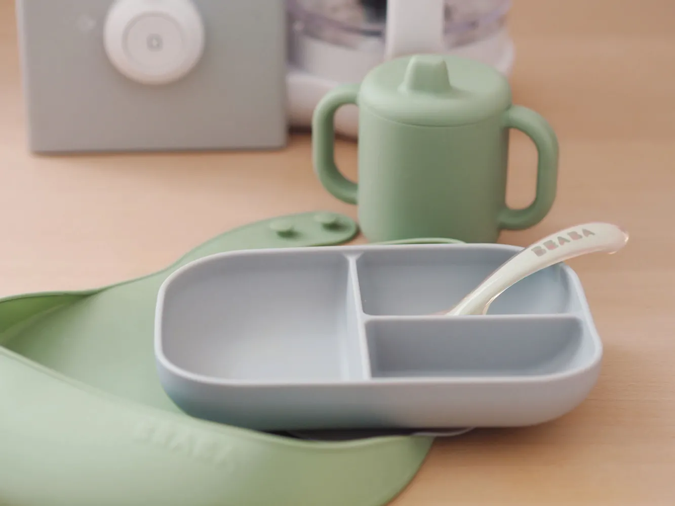 Goûter Sain*BÉABA Coffret Repas Les Essentiels Grey / Sage Green