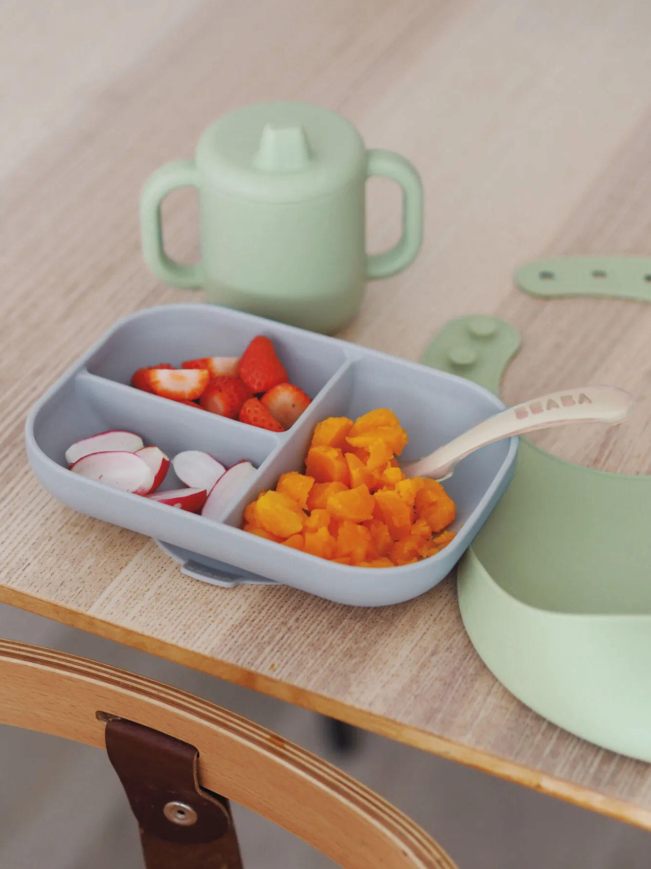 Goûter Sain*BÉABA Coffret Repas Les Essentiels Grey / Sage Green