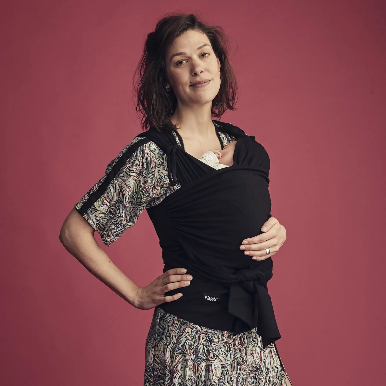 Sorties De Bébé*BÉABA Echarpe De Portage Najell X Beaba Noir L/Xl