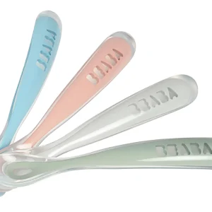 Couverts, Vaisselle Et Bavoirs*BÉABA Lot 4 Cuilleres 1Er Age Silicone Eucaplyptus