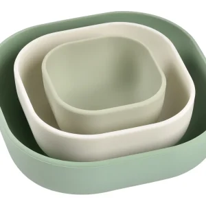 Goûter Sain*BÉABA Lot De 3 Bols Silicone Gigogne Sage Green
