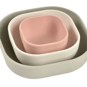 Goûter Sain*BÉABA Lot De 3 Bols Silicone Gigogne Velvet Grey