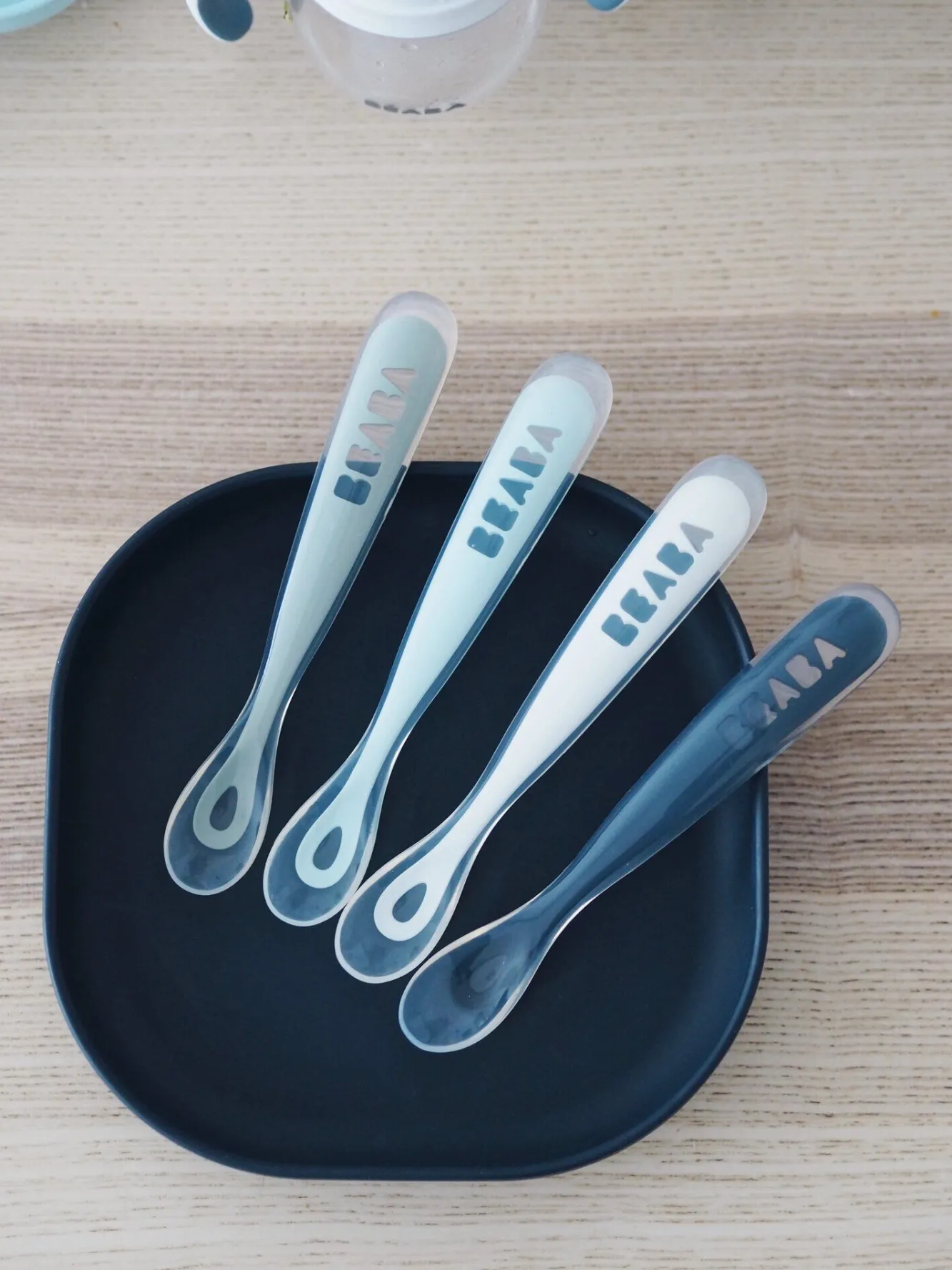 Couverts, Vaisselle Et Bavoirs*BÉABA Lot De 4 Cuilleres 1Er Age Silicone Storm