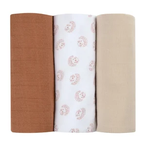 Accessoires De Toilette*BÉABA Lot De 3 Langes En Coton Hedgehog