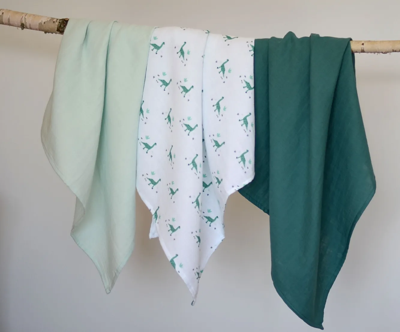 Accessoires De Toilette*BÉABA Lot De 3 Langes En Coton Jurassic