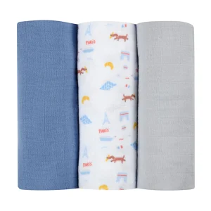 Accessoires De Toilette*BÉABA Lot De 3 Langes En Coton Paris