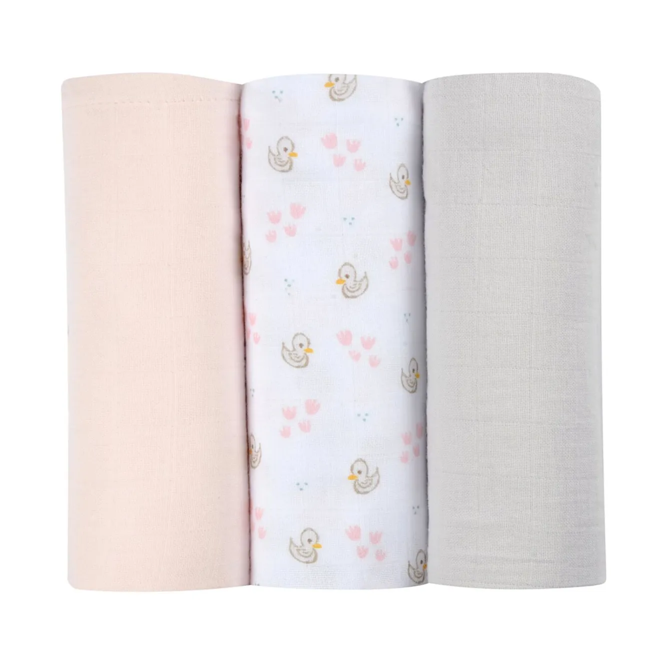 Accessoires De Toilette*BÉABA Lot De 3 Langes En Coton Swans
