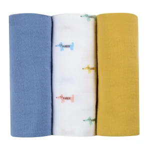 Accessoires De Toilette*BÉABA Lot De 3 Langes En Coton Teckel