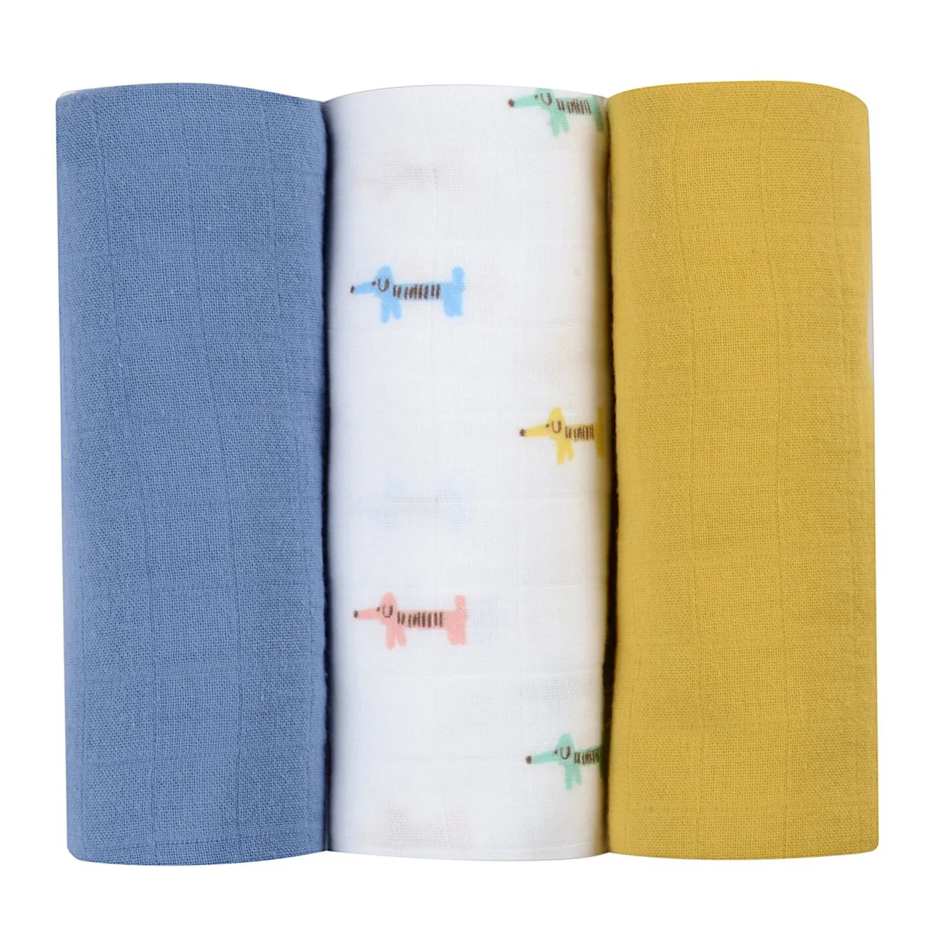 Accessoires De Toilette*BÉABA Lot De 3 Langes En Coton Teckel