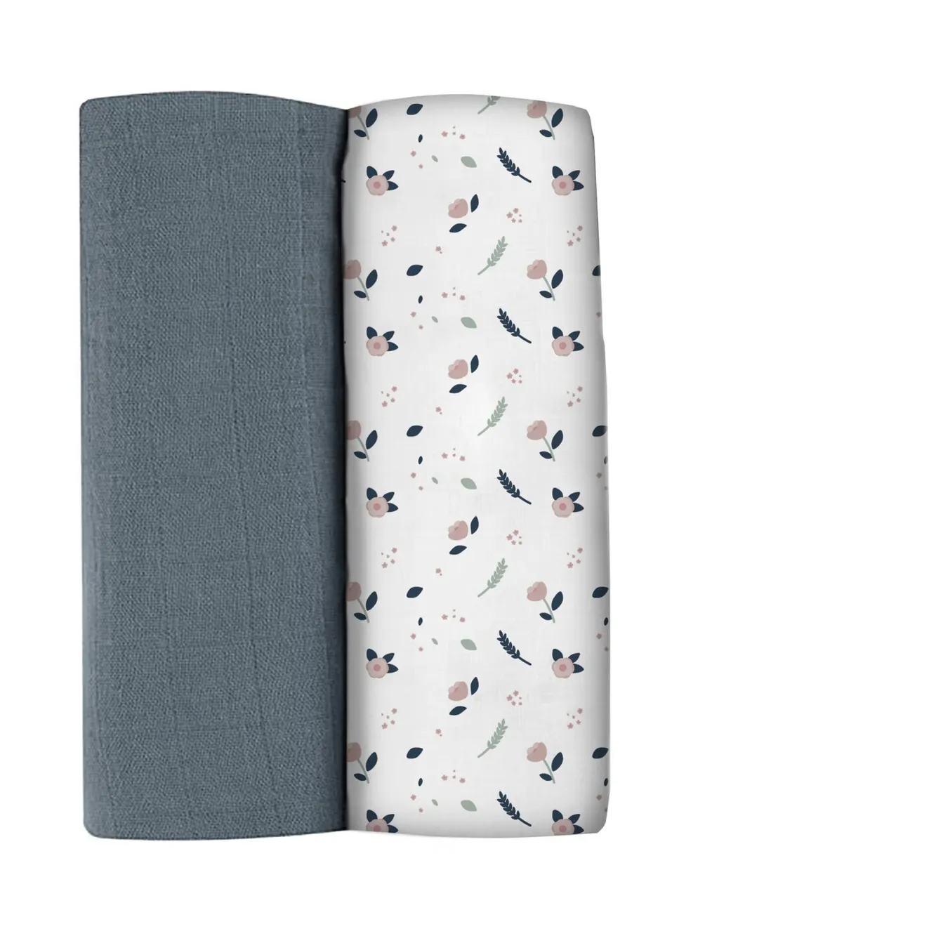 Emmaillotage*BÉABA Lot De 2 Langes Xxl En Coton Stormy Weather/Spring Flower