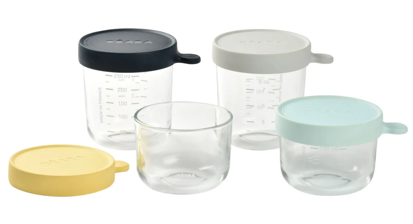 Pots De Conservation*BÉABA Lot De 4 Portions Verre - Pastel