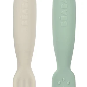 Couverts, Vaisselle Et Bavoirs*BÉABA Lot De 2 Pre-Cuillere Silicone Sage Green / Velvet Grey