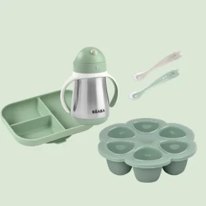 Goûter Sain*BÉABA Pack Mes Premieres Bouchees Sage Green
