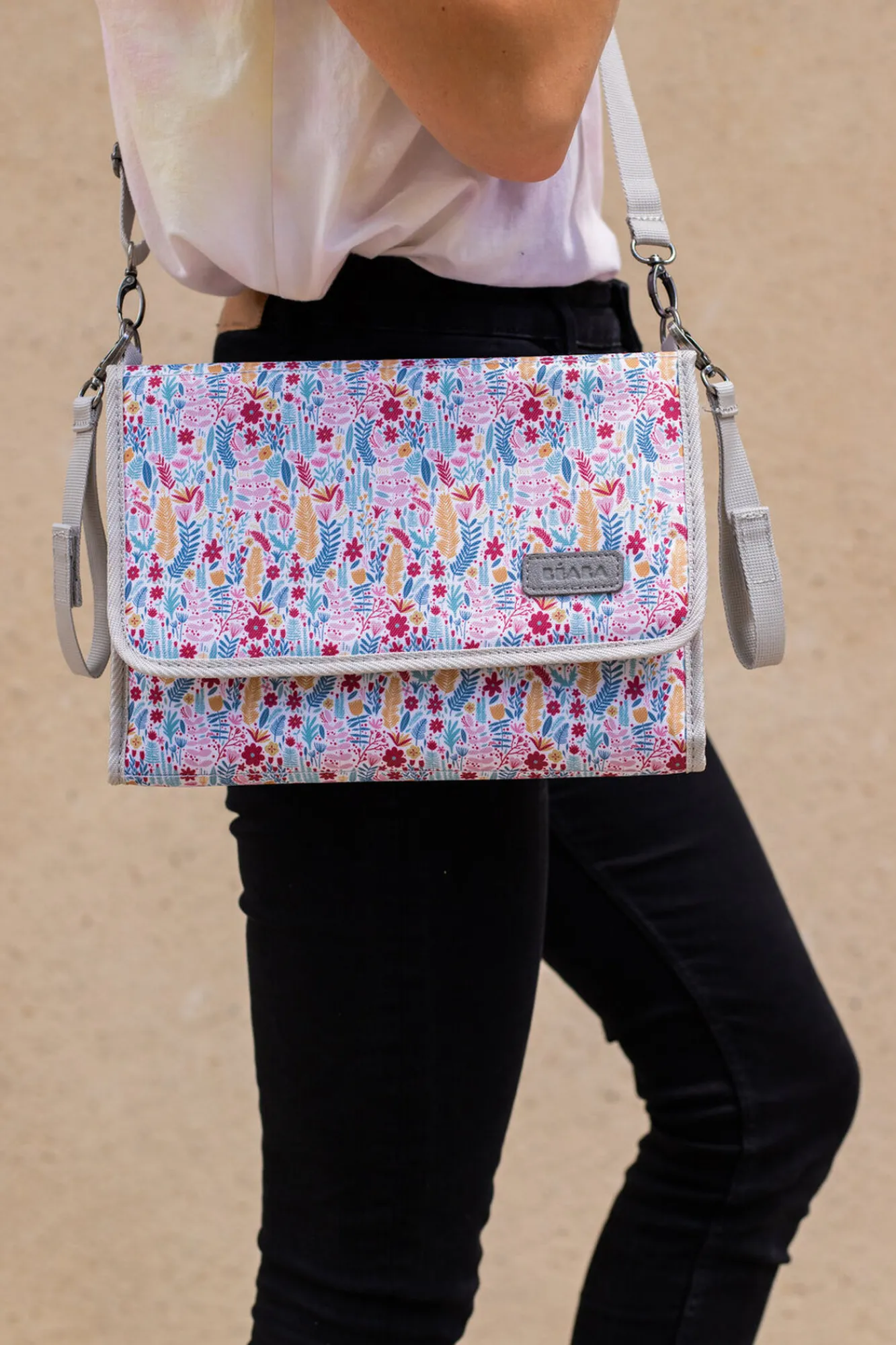 Accessoires De Toilette*BÉABA Pochette A Langer Geneve Mirage Grey/Floral