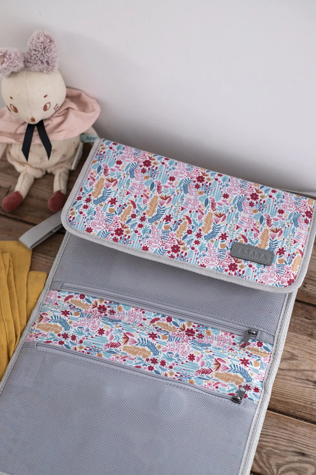 Accessoires De Toilette*BÉABA Pochette A Langer Geneve Mirage Grey/Floral