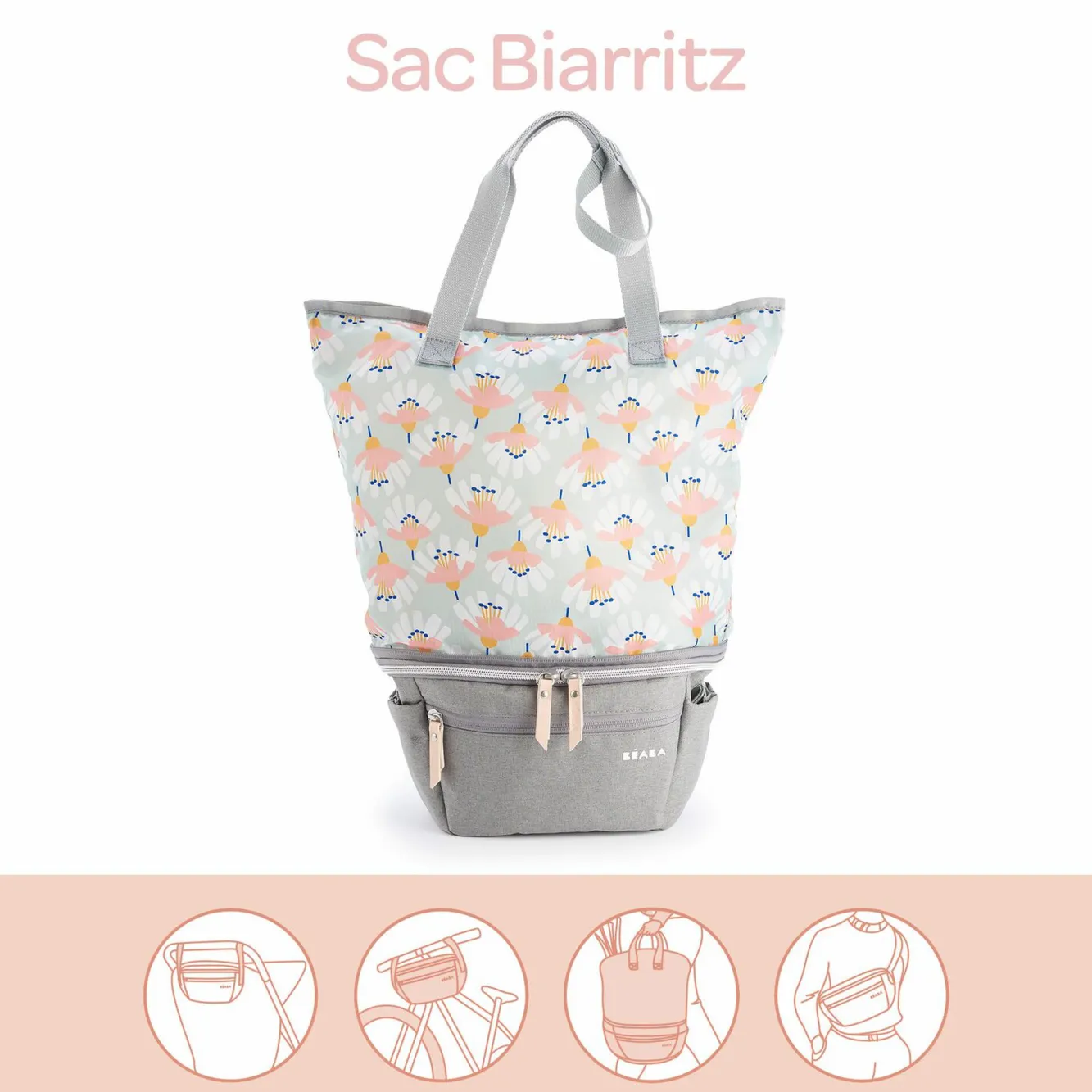 Sacs À Langer*BÉABA Pop Up Bag Biarritz Heather Grey