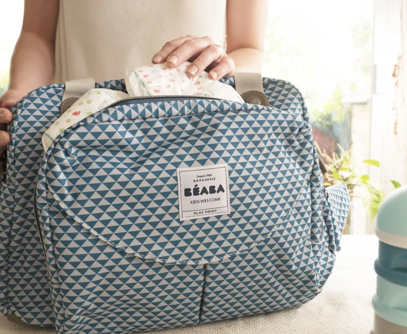 Sacs À Langer*BÉABA Sac A Langer Geneve Ii Play Print Blue