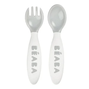 Couverts, Vaisselle Et Bavoirs*BÉABA Set 2 Couverts Ergonomiques 2Eme Age Grey