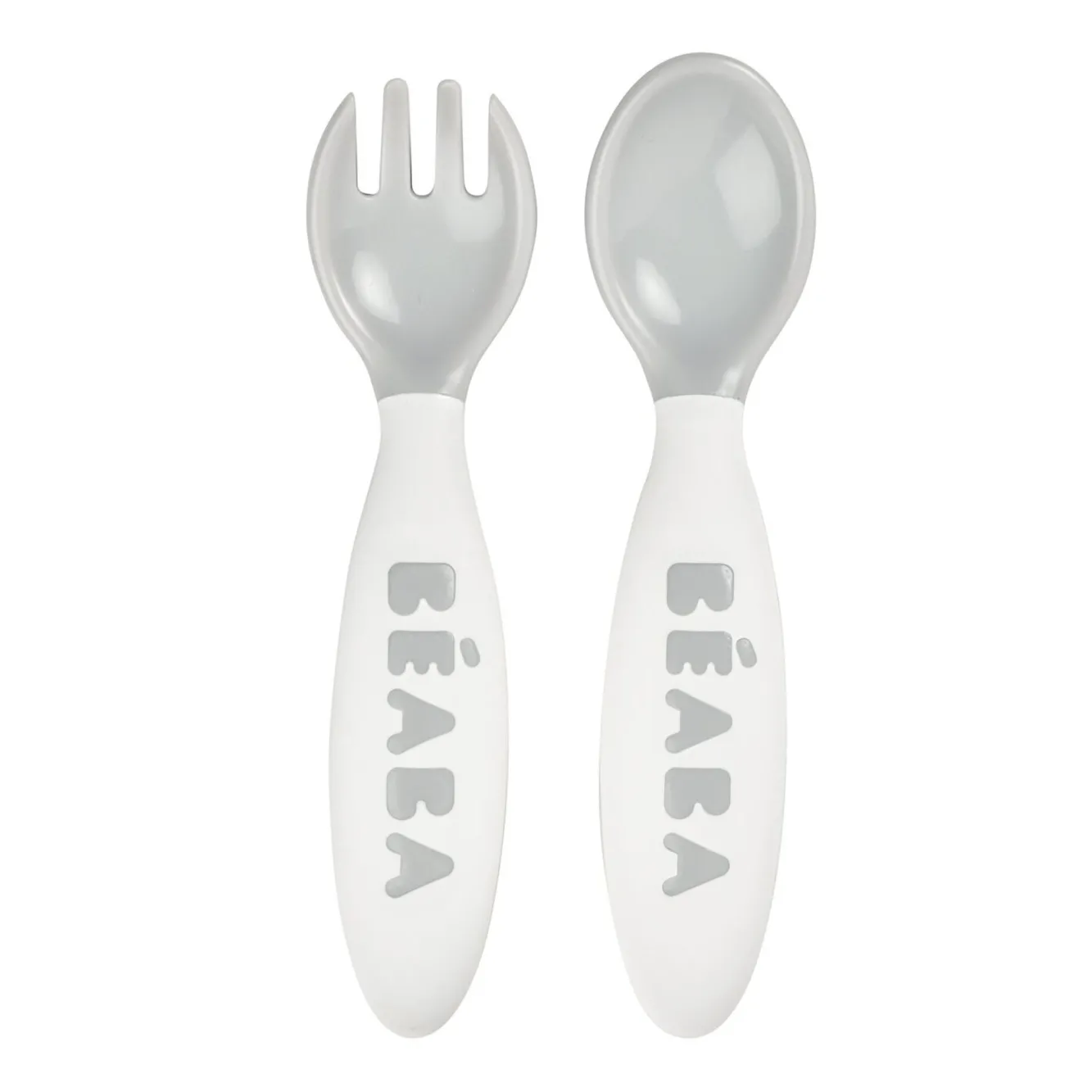 Couverts, Vaisselle Et Bavoirs*BÉABA Set 2 Couverts Ergonomiques 2Eme Age Grey