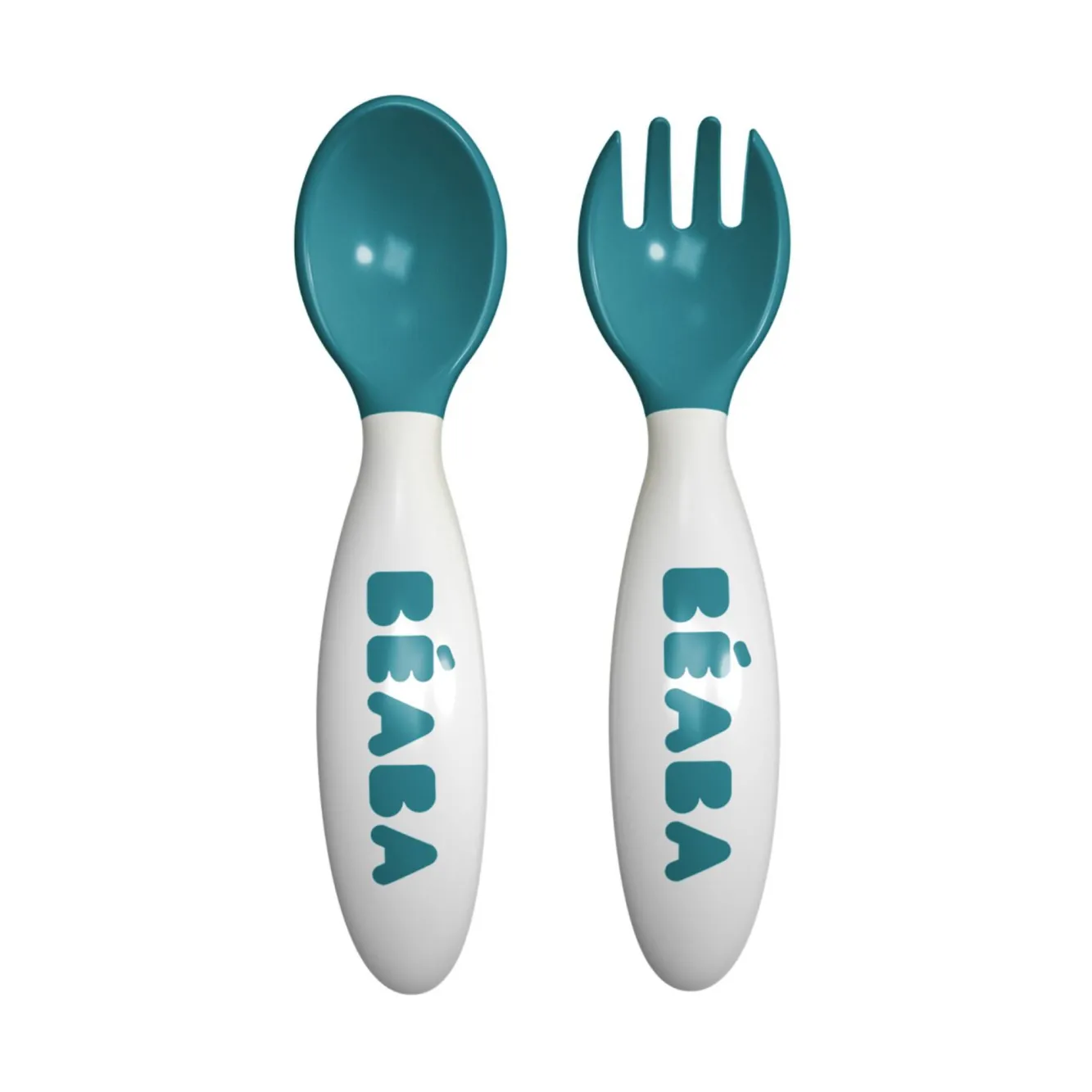 Couverts, Vaisselle Et Bavoirs*BÉABA Set De 2 Couverts Ergonomiques 2Eme Age Blue