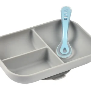 Couverts, Vaisselle Et Bavoirs*BÉABA Set Repas Silicone Avec Ventouse Grey