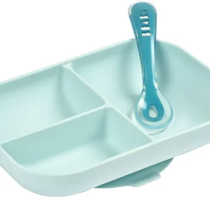 Couverts, Vaisselle Et Bavoirs*BÉABA Set Repas Silicone Avec Ventouse Blue