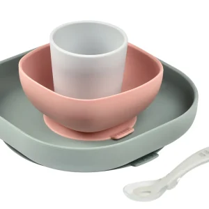 Couverts, Vaisselle Et Bavoirs*BÉABA Set Vaisselle Silicone 4 Pieces Eucalyptus